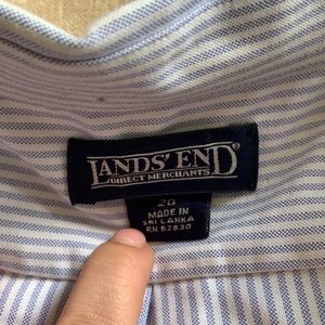 Mens lands end dress shirt 20